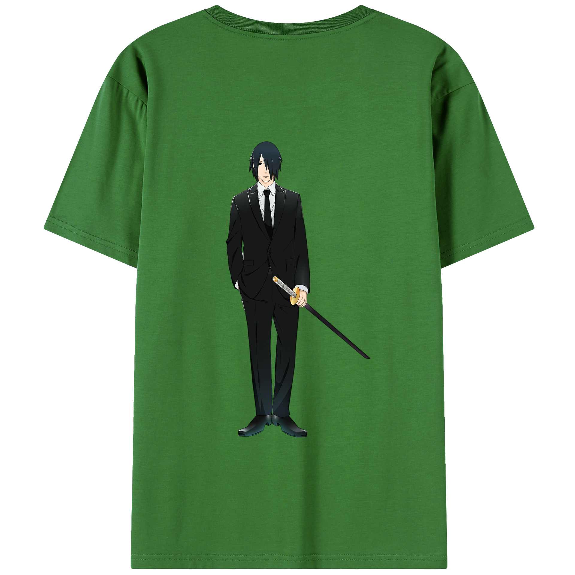 （画像用） NARUTO -ナルト- うちは サスケ Uchiha Sasuke レディース半袖Tシャツ(バックプリント)